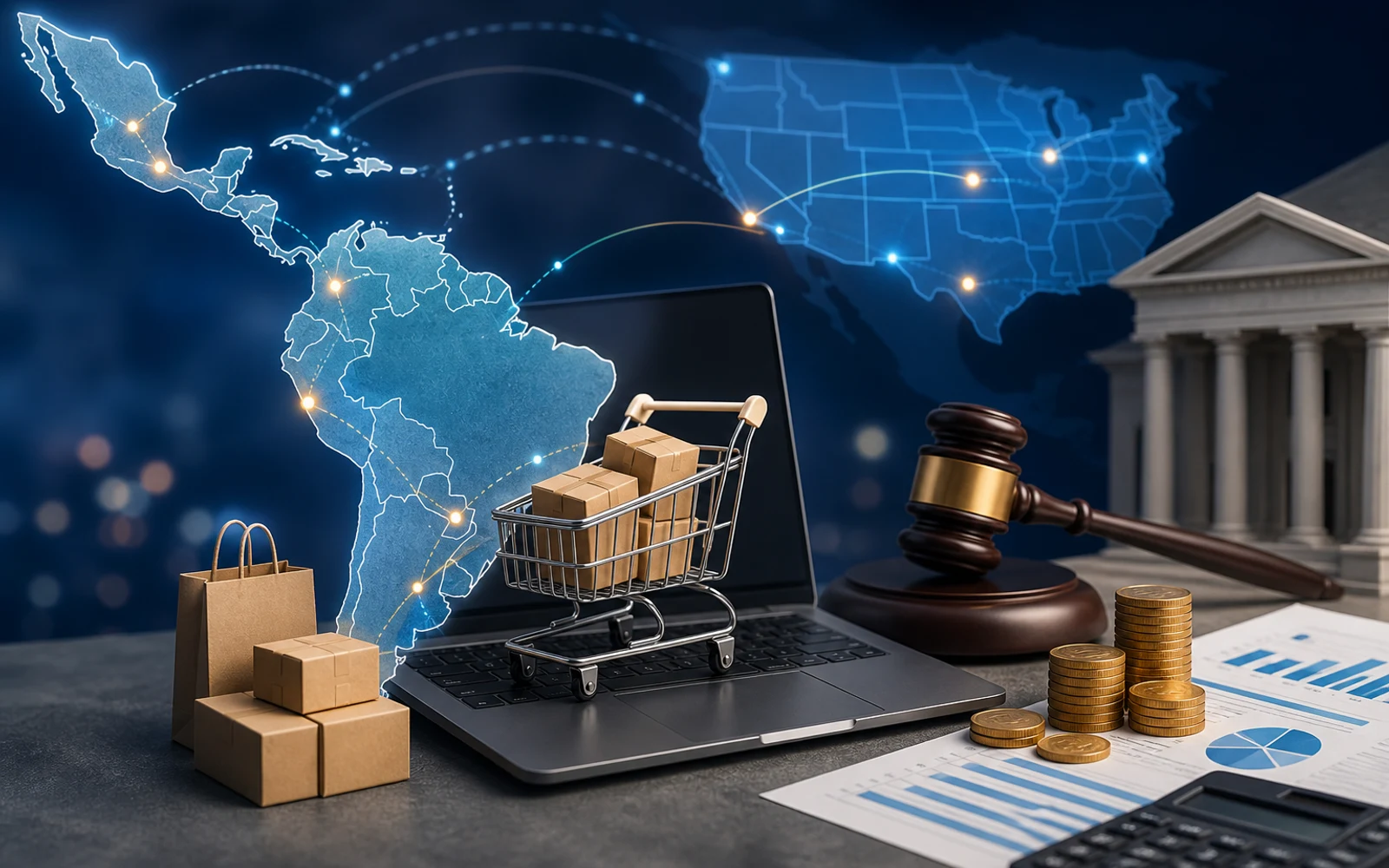Reformas fiscales en comercio electrónico en LATAM y EE.UU.