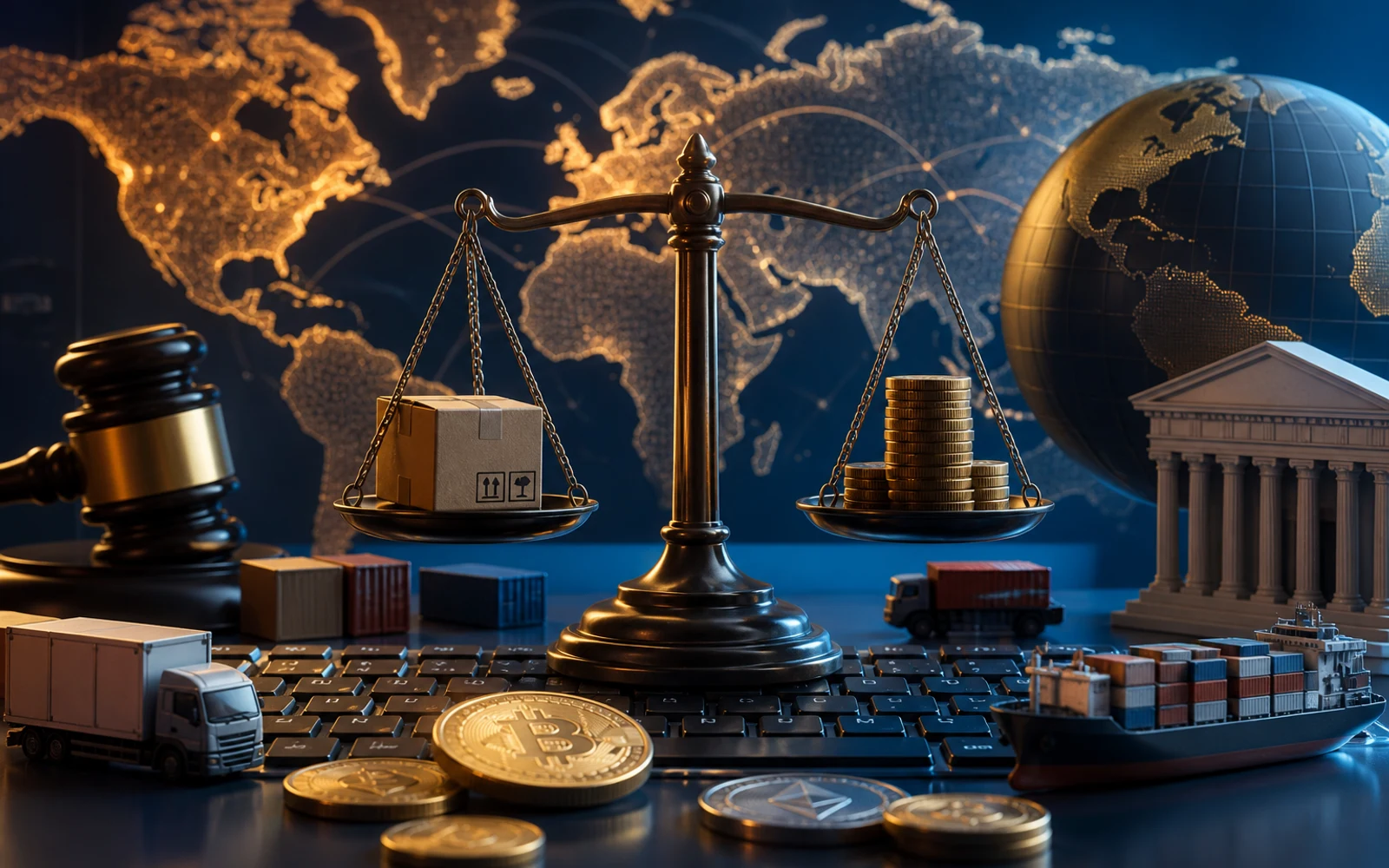 Representación visual del impacto de regulaciones fiscales en ecommerce internacional